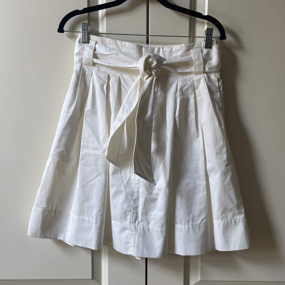 Zara White Pleated Skirt